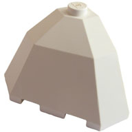 Lego kostka (kostička) 3x3x2 šikmá střecha roh, bílá (2463 WHITE)